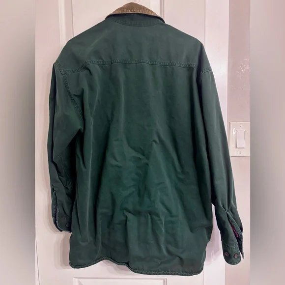 GAP Vintage Men's Forest Green Shirt Jacket / Barn Coat / Work Jacket Size Large - Picture 3 of 5